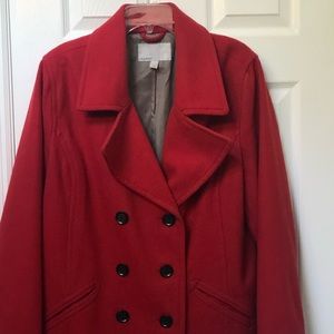 Old navy red pea coat